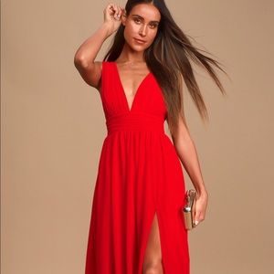 Lulus Heavenly Hues Red Maxi Dress XL
